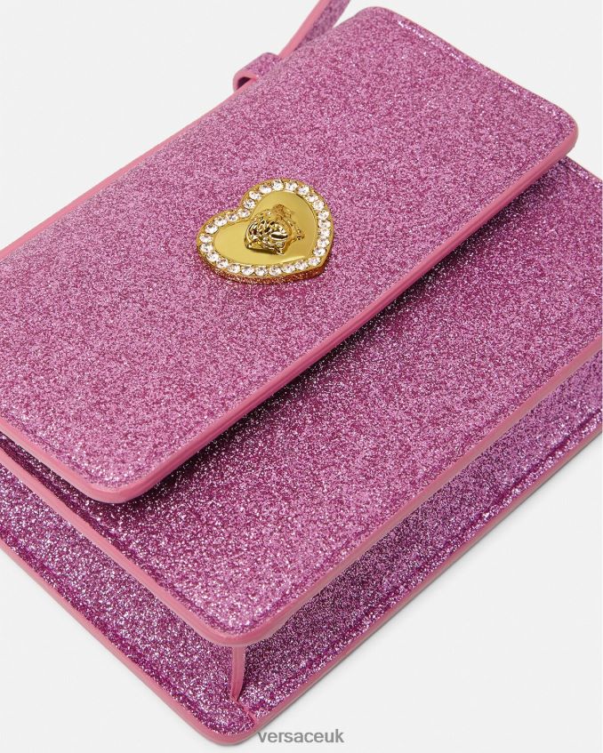 Children Versace Heart Medusa Crossbody Bag 6D2D062071 Pink Bags