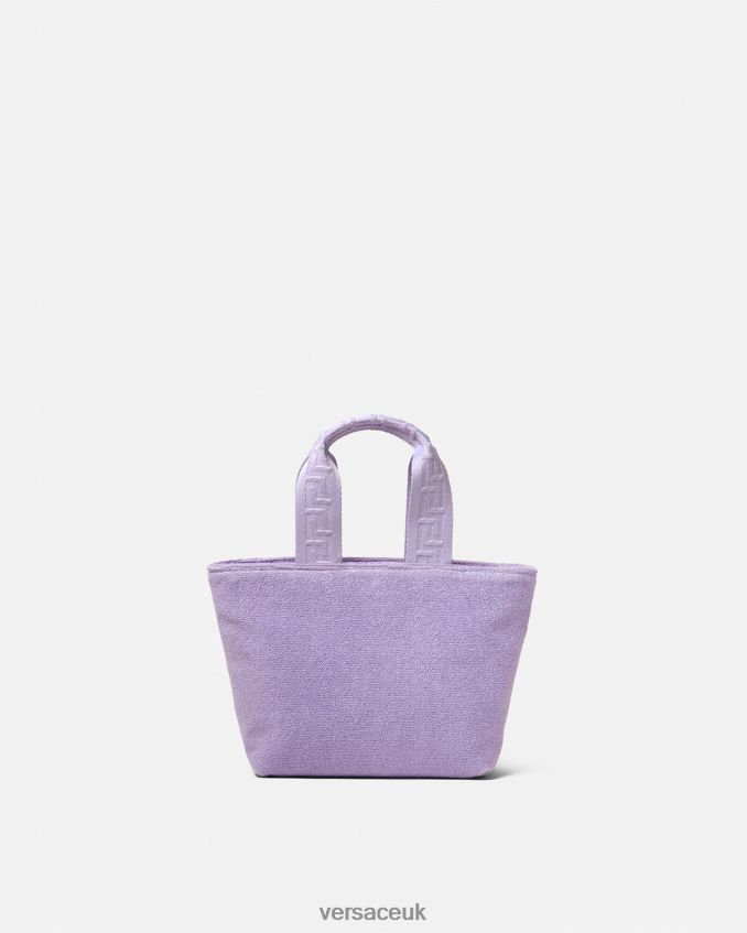 Children Versace Logo Towel Tote Bag 6D2D062076 Lilac Bags