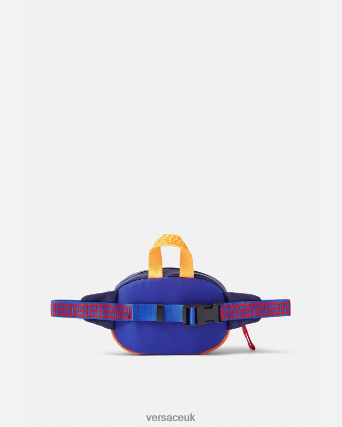Children Versace Upcycle Greca Belt Bag 6D2D062075 Black & Blue Bags