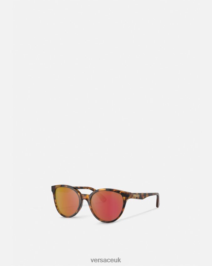 Children Versace Logo Sunglasses 6D2D062080 Havana Accessories