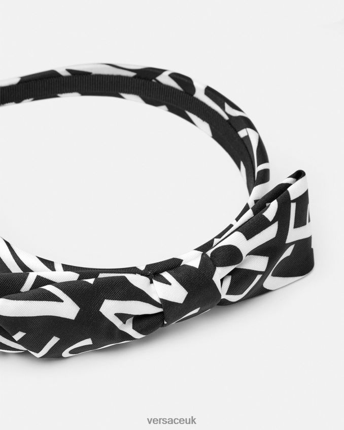 Children Versace Allover Hairband 6D2D062079 Black & Print Accessories