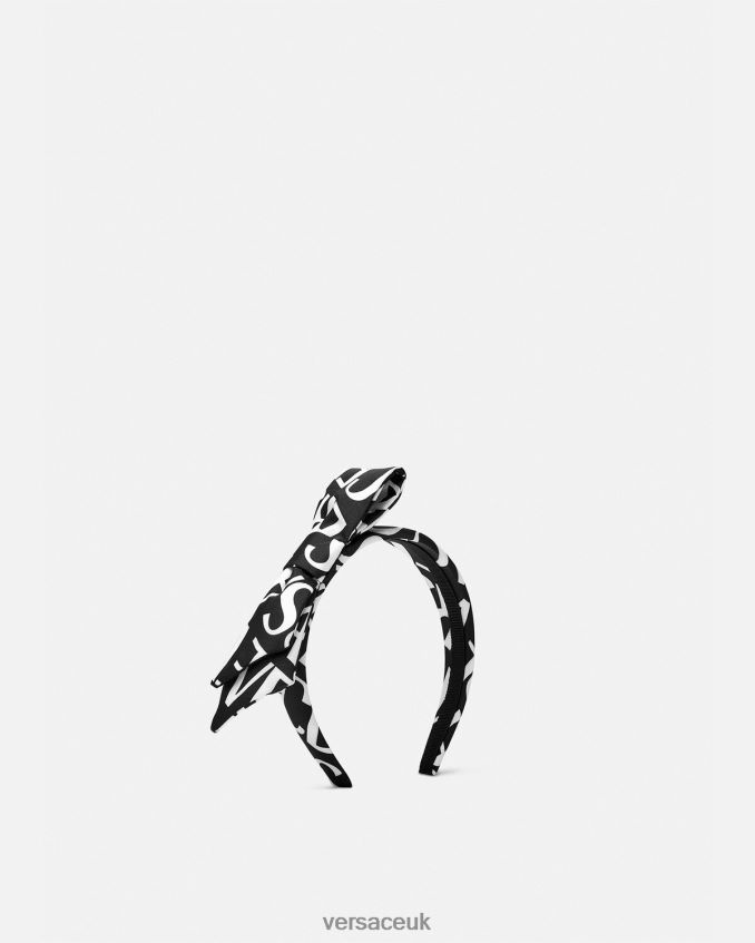 Children Versace Allover Hairband 6D2D062079 Black & Print Accessories
