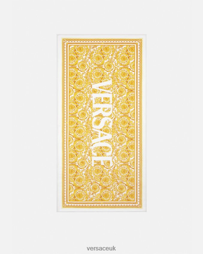 Children Versace Barocco Beach Towel 6D2D062070 Print Accessories