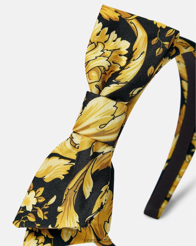 Children Versace Barocco Bow Headband 6D2D062066 Print Accessories