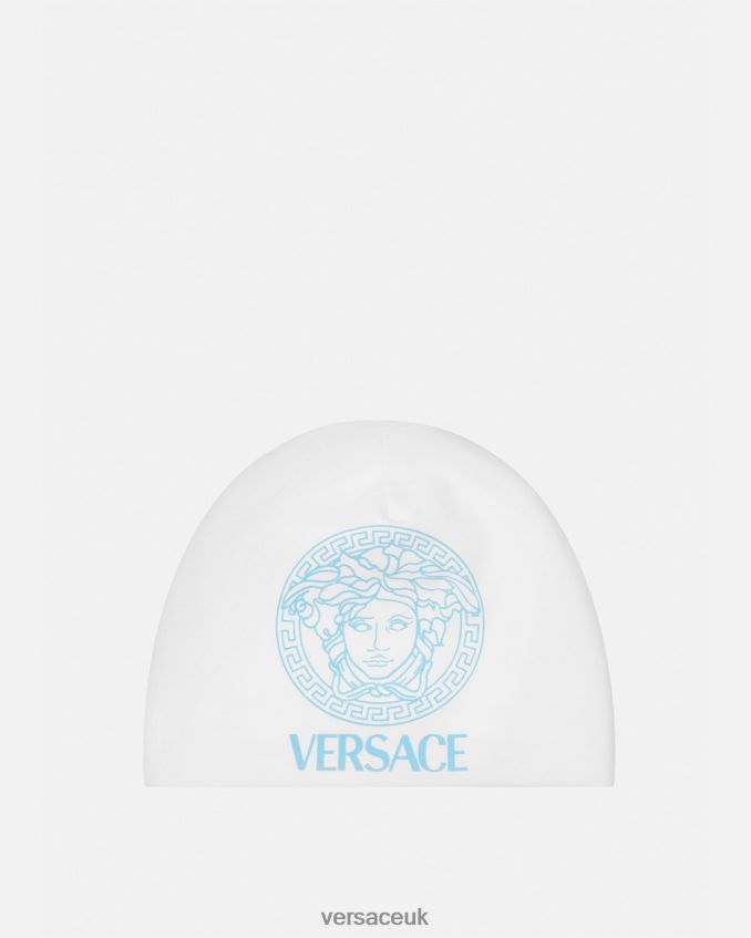 Children Versace Medusa Baby Cap 6D2D061816 Blue & White Accessories