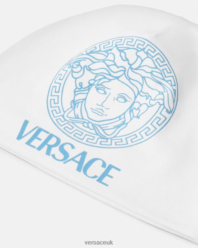 Children Versace Medusa Baby Cap 6D2D061816 Blue & White Accessories