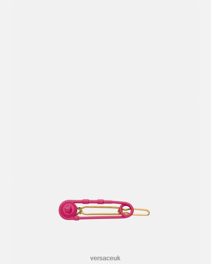 Children Versace Safety Pin Hair Clip 6D2D062074 Pink & Gold Accessories