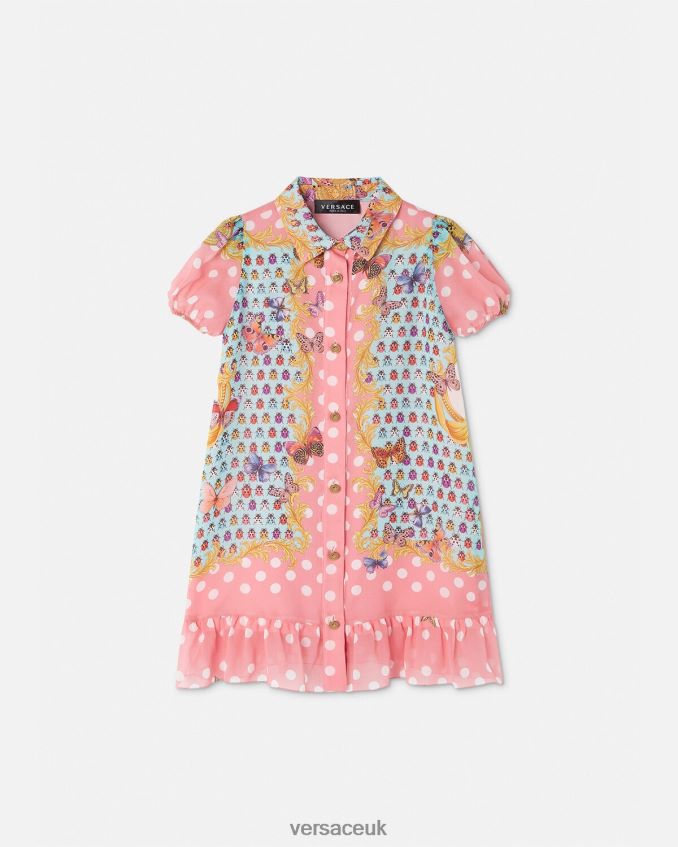 Children Versace Butterflies Silk Dress 6D2D061941 Print Clothing