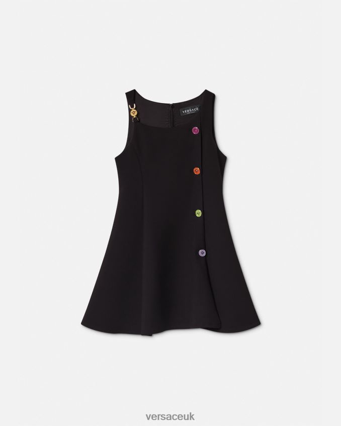 Children Versace Medusa Dress 6D2D062000 Black Clothing