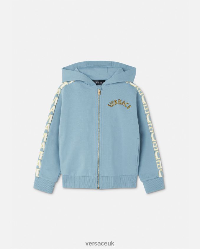Children Versace Allover Hoodie 6D2D062083 Light Blue Clothing