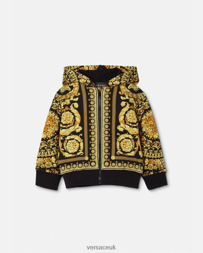 Children Versace Barocco Baby Zip Hoodie 6D2D061893 Print Clothing