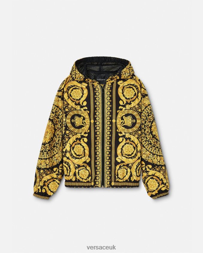 Children Versace Barocco Windbreaker Jacket 6D2D061983 Print Clothing