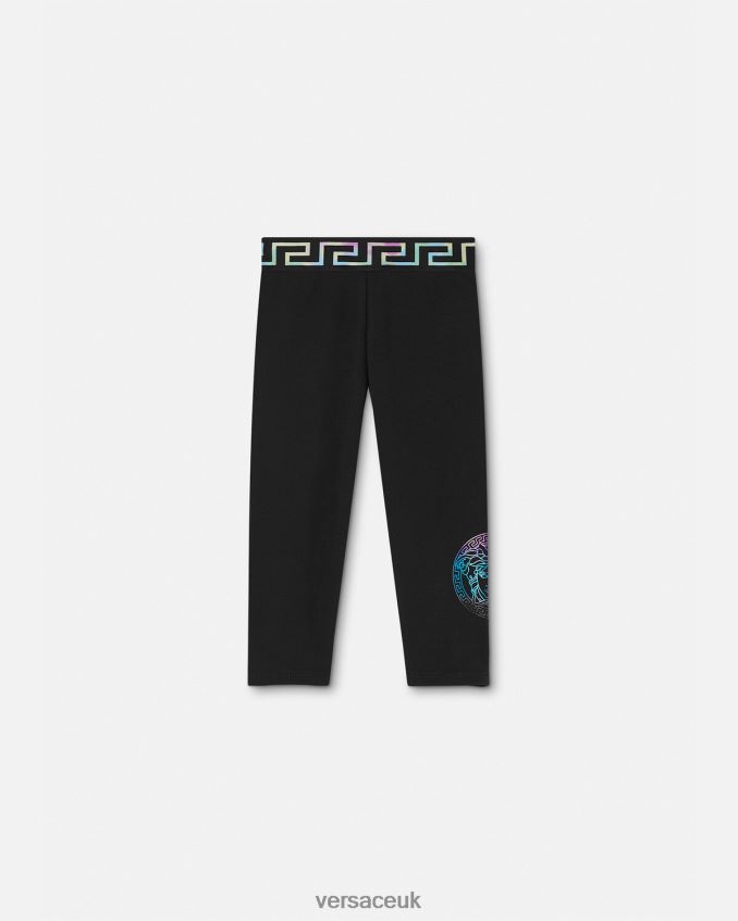 Children Versace Greca Medusa Baby Leggings 6D2D061851 Black & Print Clothing