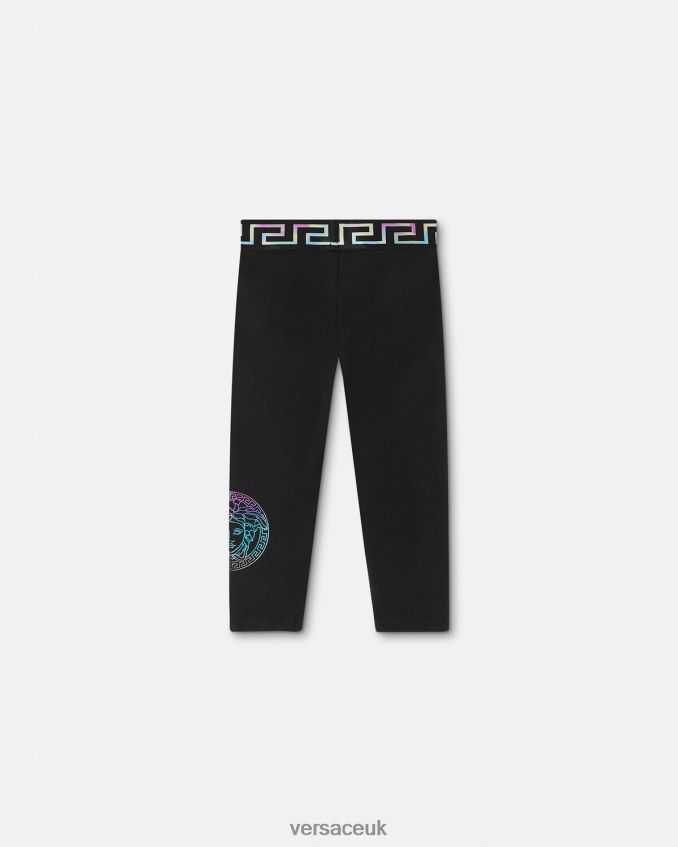 Children Versace Greca Medusa Baby Leggings 6D2D061851 Black & Print Clothing