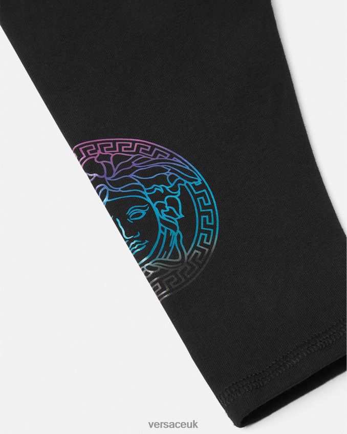 Children Versace Greca Medusa Baby Leggings 6D2D061851 Black & Print Clothing