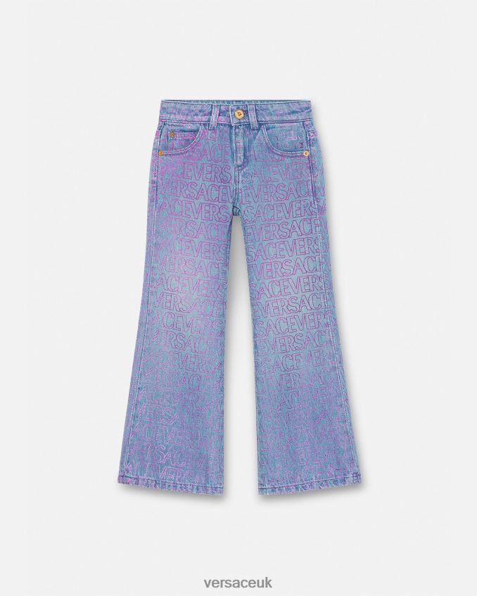 Children Versace Allover Jeans 6D2D061979 Print Clothing
