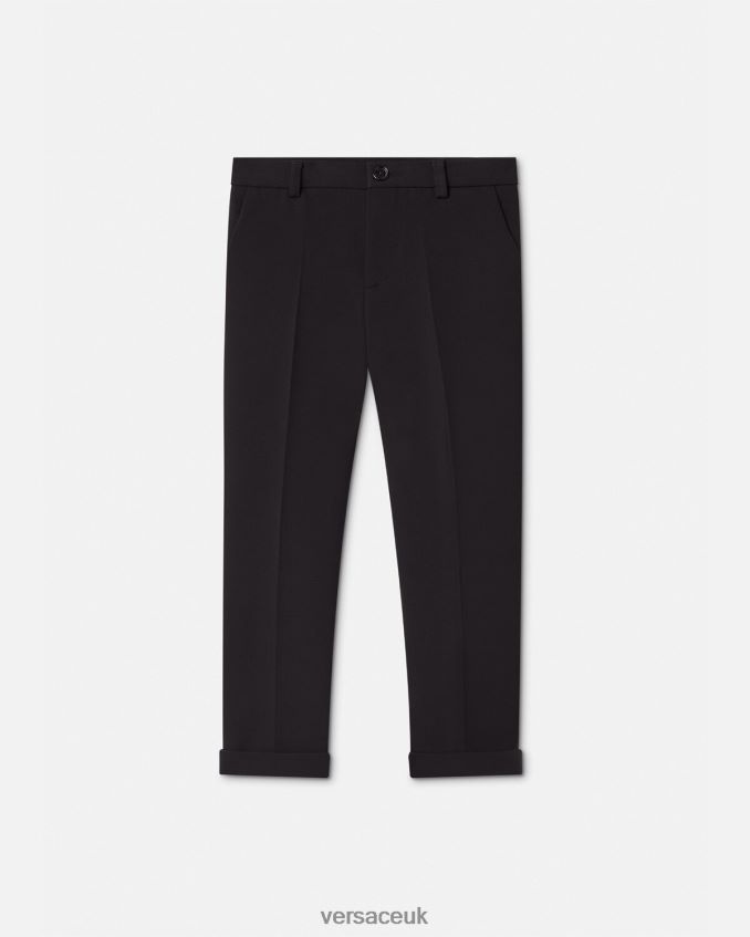 Children Versace Formal Pants 6D2D062107 Black Clothing