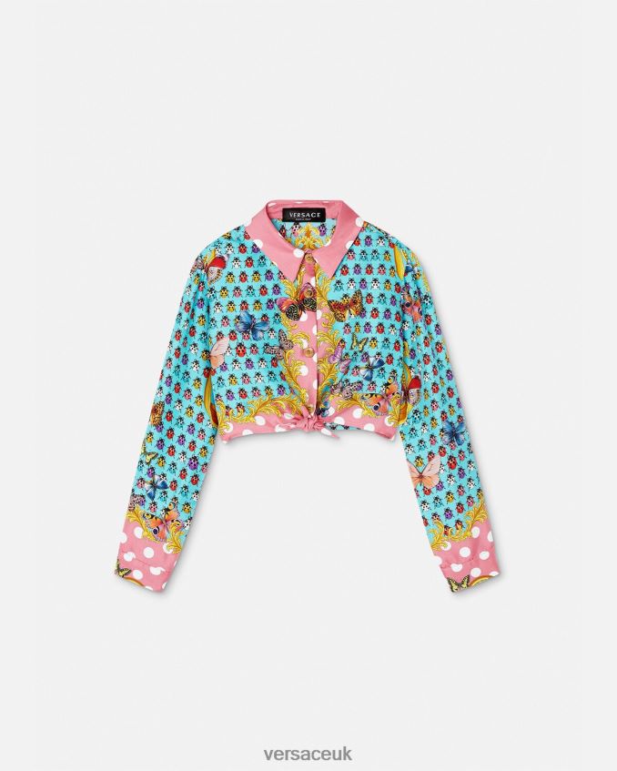 Children Versace Butterflies Silk Shirt 6D2D061940 Print Clothing