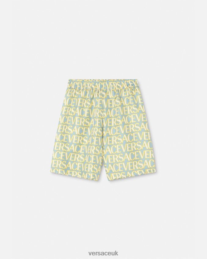 Children Versace Allover Silk Shorts 6D2D062090 Print Clothing