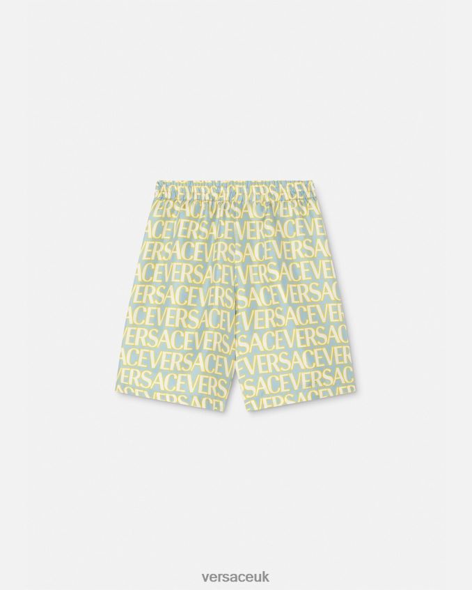 Children Versace Allover Silk Shorts 6D2D062090 Print Clothing