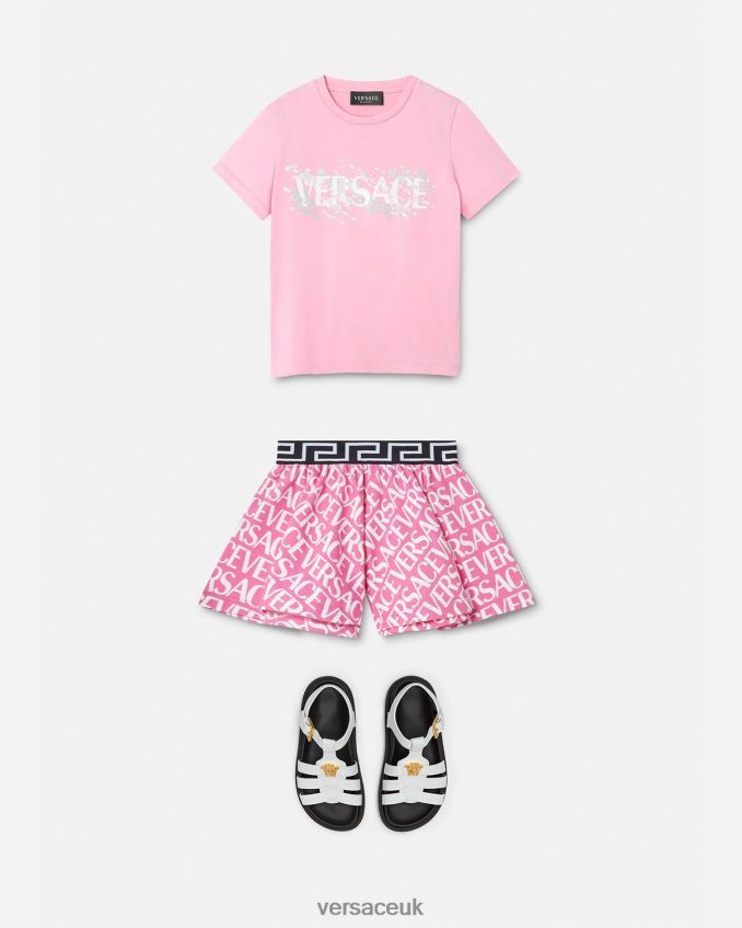 Children Versace Allover Sweat Shorts 6D2D061975 Pink & Print Clothing