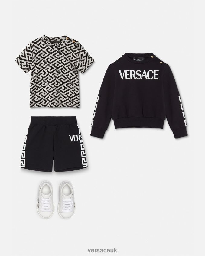 Children Versace Greca Baby Shorts 6D2D061908 Black Clothing