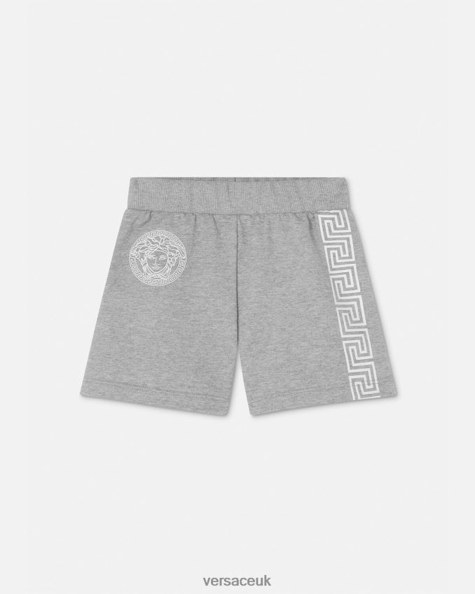 Children Versace Greca Baby Sweat Shorts 6D2D061881 Gray Clothing