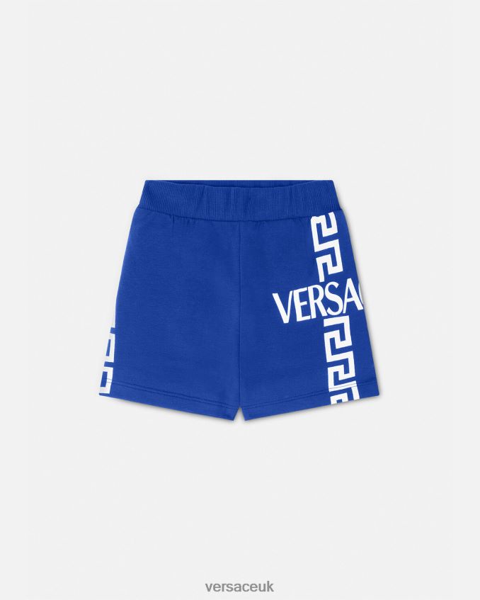 Children Versace Greca Logo Baby Shorts 6D2D061889 Blue Clothing