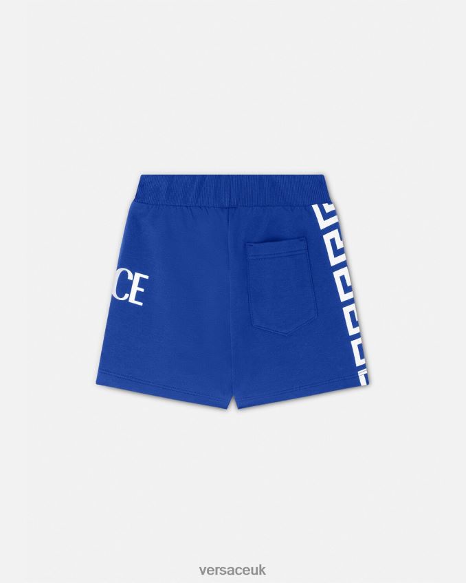 Children Versace Greca Logo Baby Shorts 6D2D061889 Blue Clothing