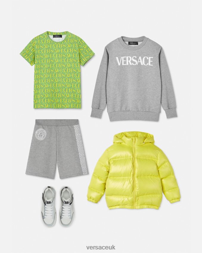 Children Versace Greca Sweat Shorts 6D2D062081 Gray Clothing