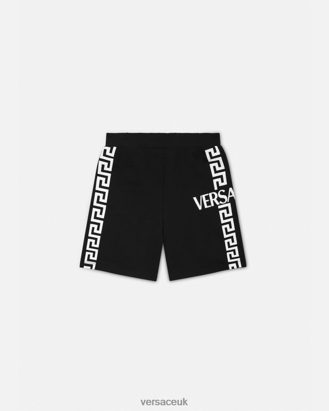 Children Versace Logo Sweat Shorts 6D2D062098 Black Clothing