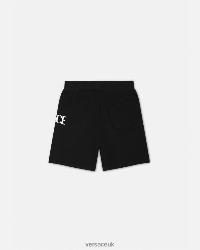 Children Versace Logo Sweat Shorts 6D2D062098 Black Clothing