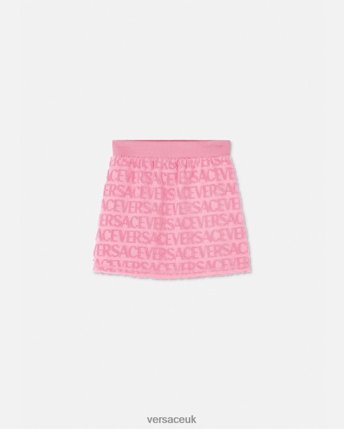 Children Versace Allover Towel Skirt 6D2D061947 Pink Clothing