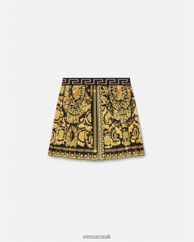 Children Versace Barocco Pleated Skirt 6D2D061957 Print Clothing