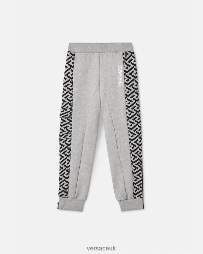 Children Versace La Greca Sweatpants 6D2D062114 Gray Clothing