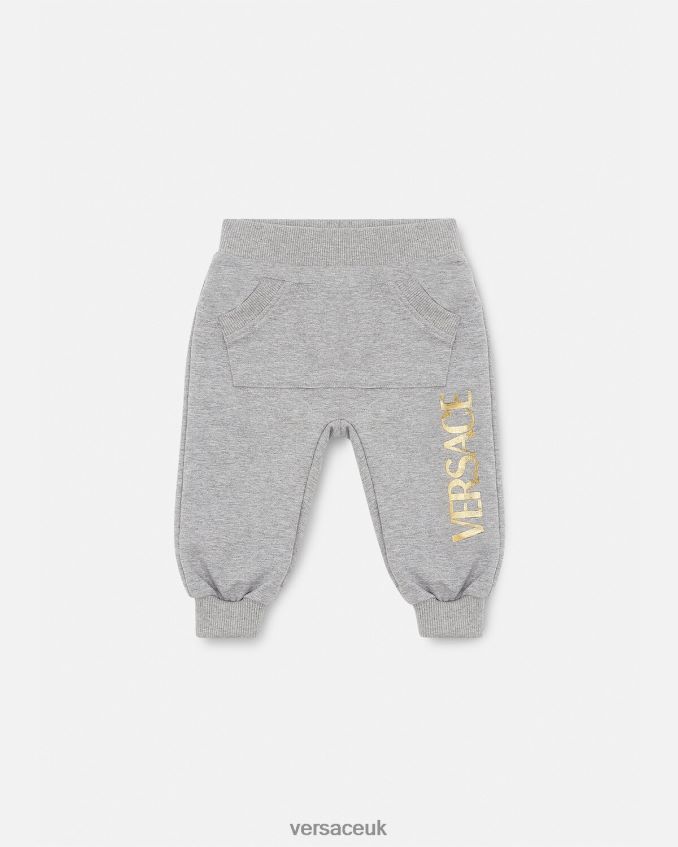 Children Versace Logo Baby Sweatpants 6D2D061862 Gray Clothing