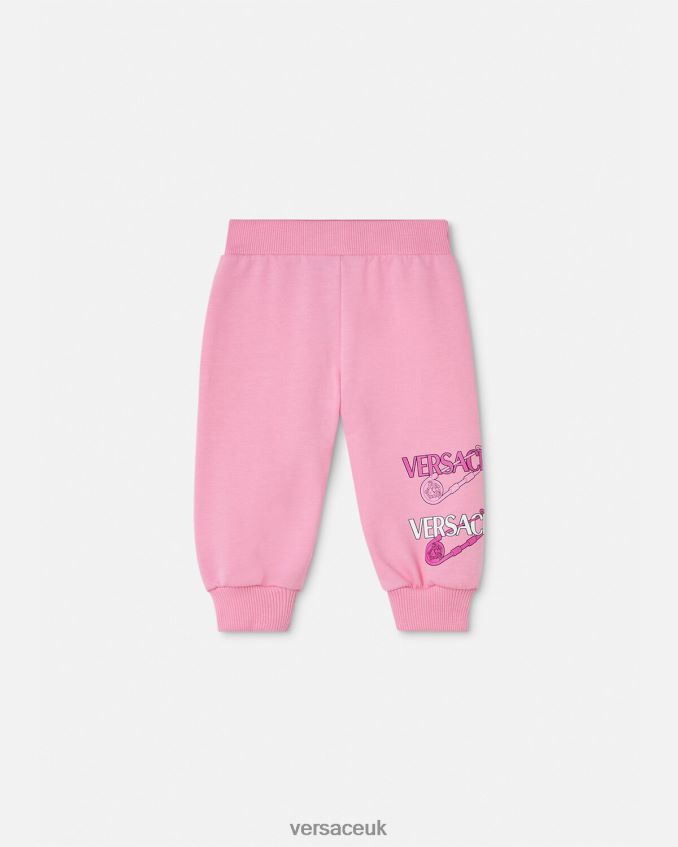 Children Versace Safety Pin Baby Sweatpants 6D2D061917 Pink Clothing