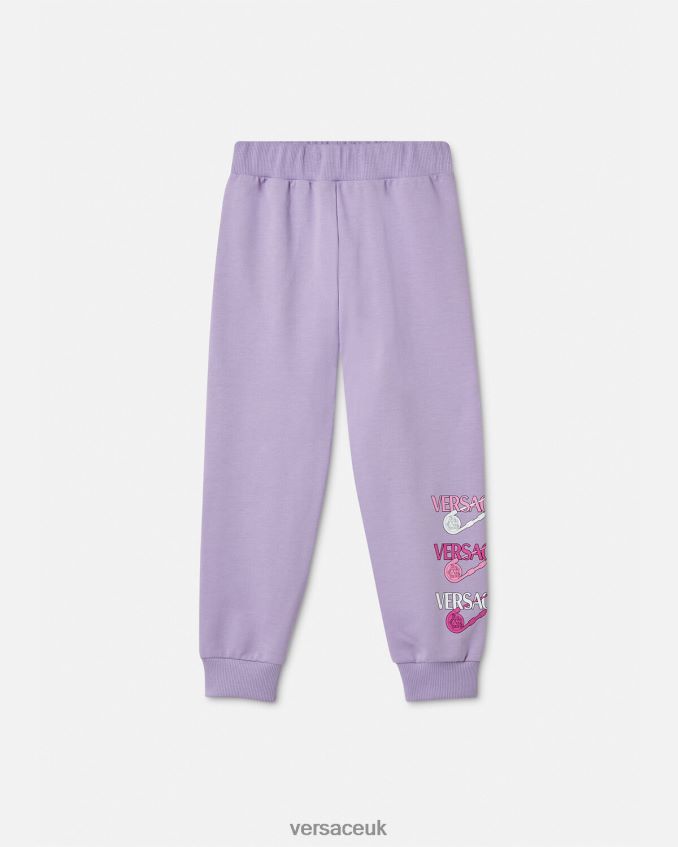 Children Versace Safety Pin Sweatpants 6D2D062019 Lilac Clothing
