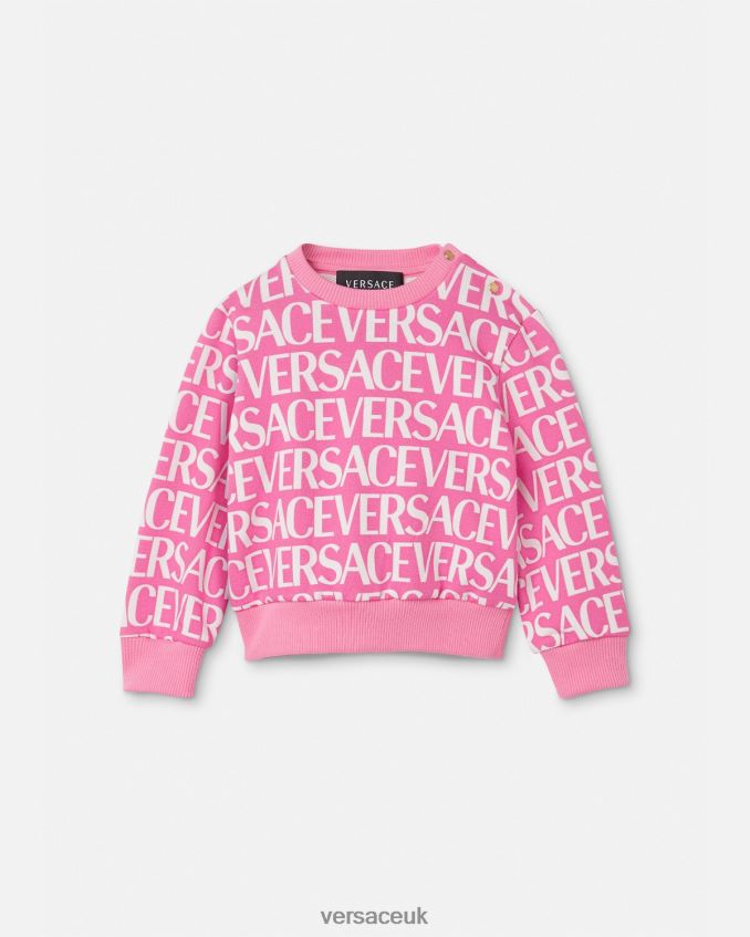 Children Versace Allover Baby Sweatshirt 6D2D061872 Pink & Print Clothing