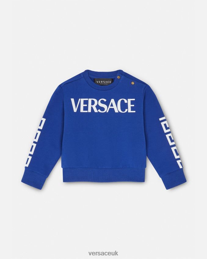 Children Versace Logo Baby Sweatshirt 6D2D061888 Blue Clothing