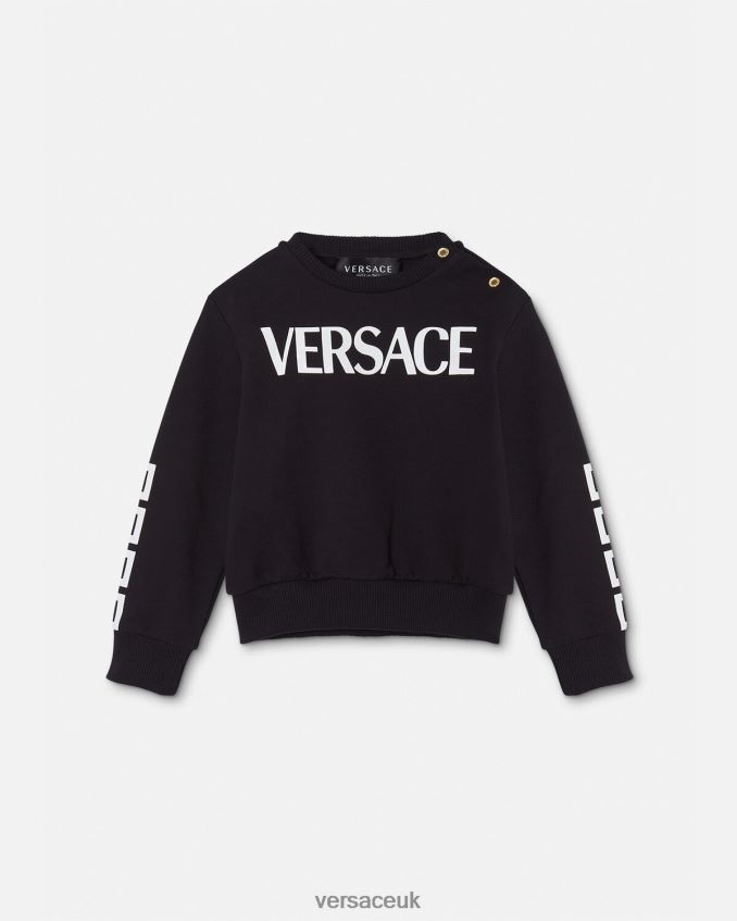 Children Versace Logo Baby Sweatshirt 6D2D061905 Black Clothing