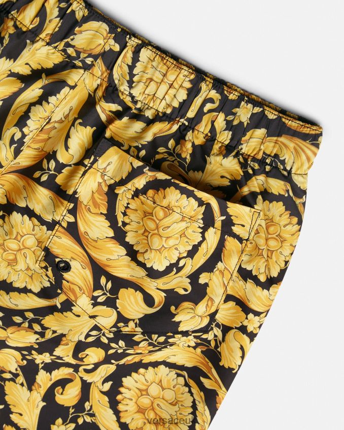 Children Versace Barocco Print Swim Shorts 6D2D062097 Print Clothing