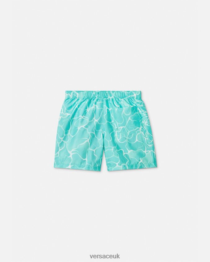 Children Versace Medusa Logo Swim Shorts 6D2D062134 Blue Clothing