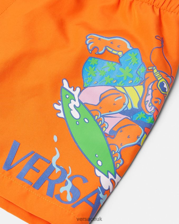 Children Versace Medusa Sunnies Baby Swim Shorts 6D2D061928 Orange Clothing