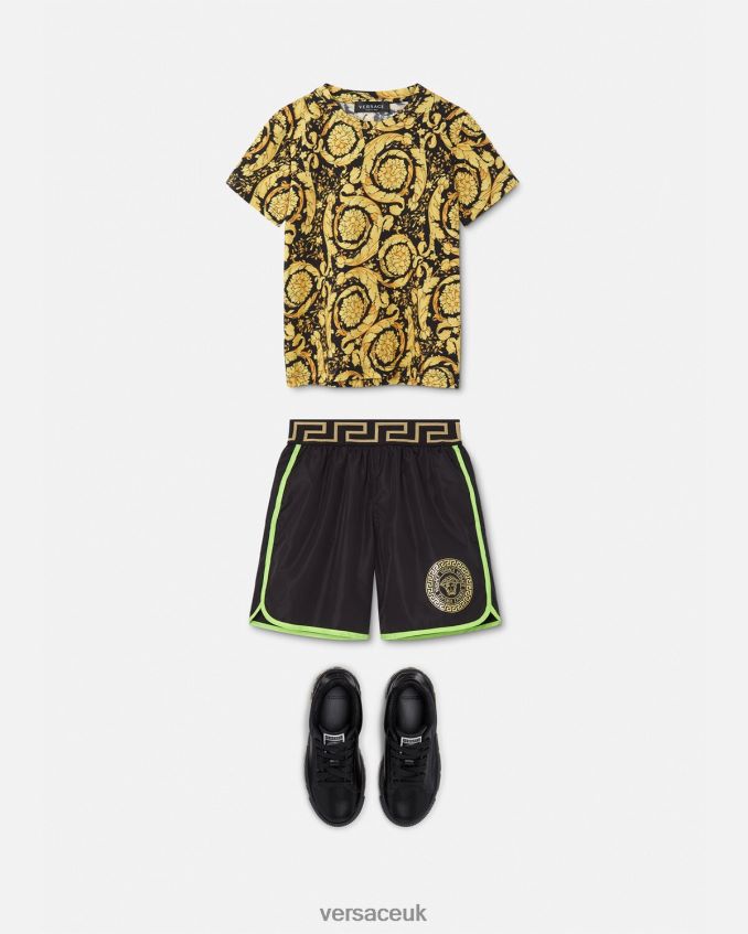 Children Versace Medusa Swim Shorts 6D2D062112 Mint & Black Clothing