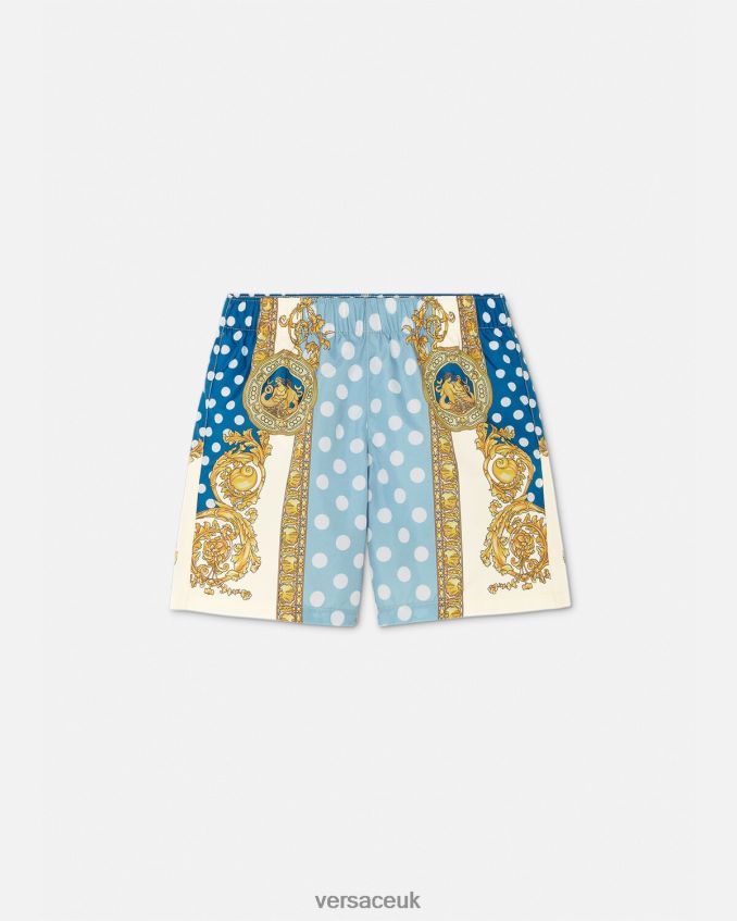 Children Versace Seashell Baroque Swim Shorts 6D2D062085 Print Clothing