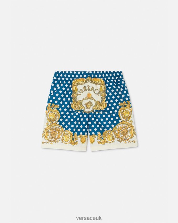 Children Versace Seashell Baroque Swim Shorts 6D2D062085 Print Clothing
