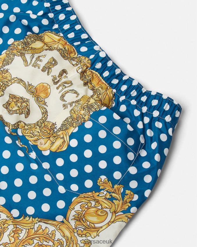 Children Versace Seashell Baroque Swim Shorts 6D2D062085 Print Clothing