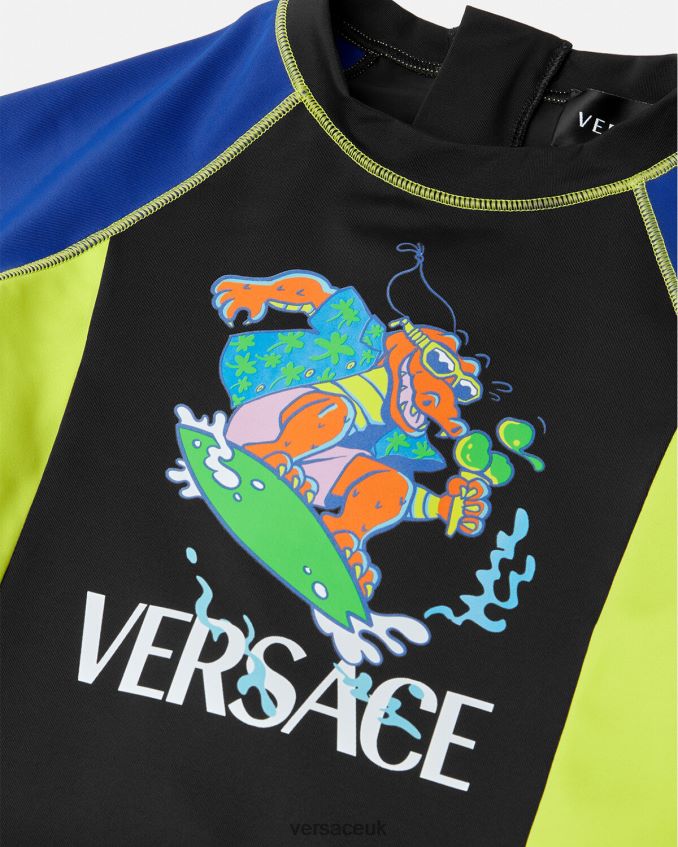 Children Versace Sun Protect Wetsuit 6D2D062136 Multicolor Clothing