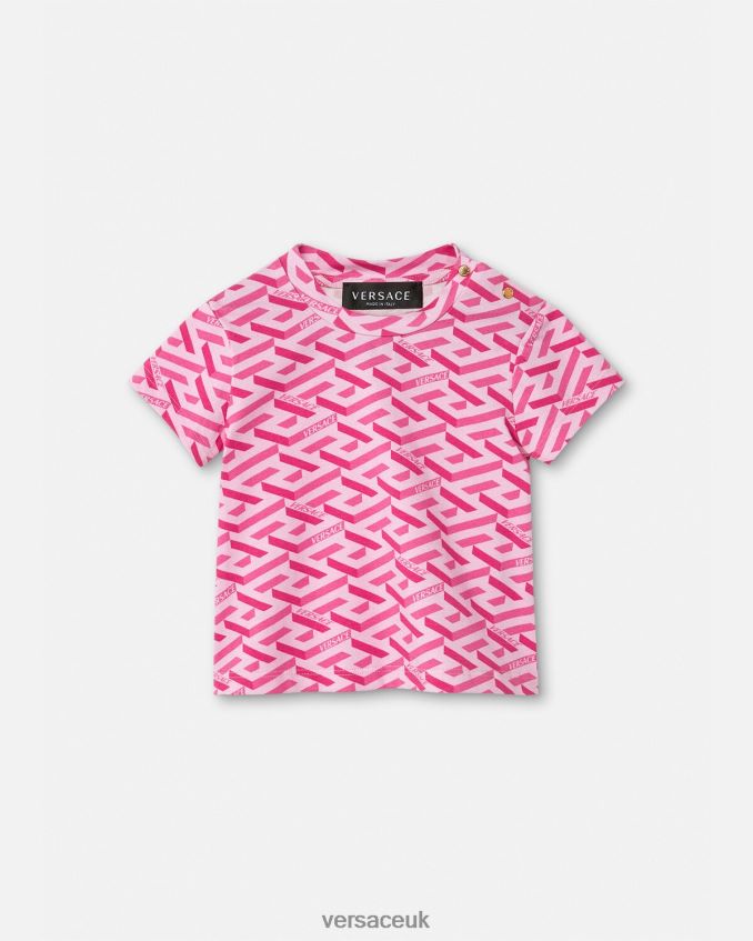 Children Versace La Greca Baby T-Shirt 6D2D061874 Pink Clothing